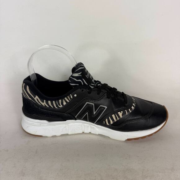 New Balance 997H Athletic Shoes Womens 8 Black Zebra Print Low Top Sneakers - Picture 3 of 10